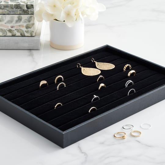 Black Velvet Ring Display Tray by Bead Landing™